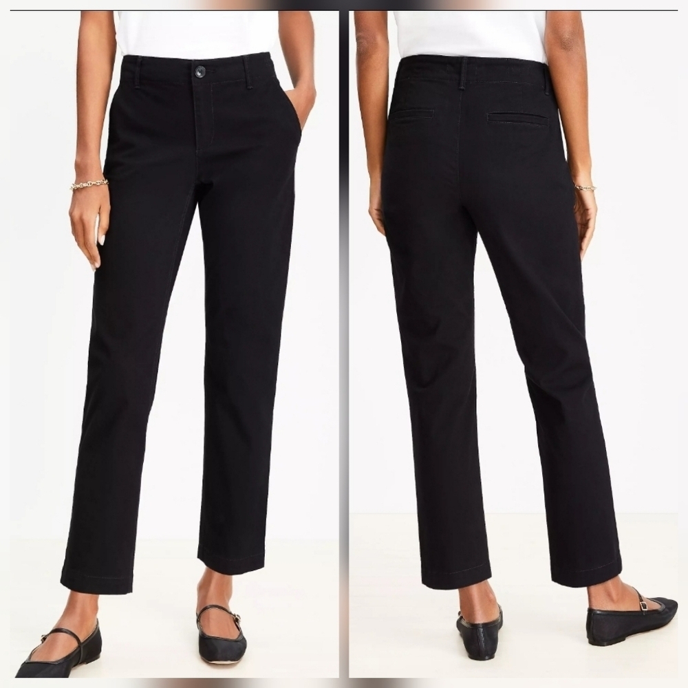 ❤️ LOFT MONROE HIGH RISE SLIM ANKLE CHINO PANTS, CURVY FIT, 8 (29)